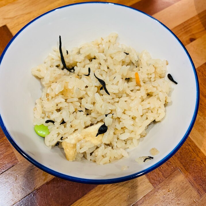 ひじきと鶏肉の炊き込みご飯!